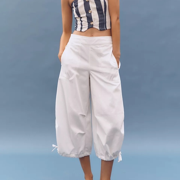 Anthropologie Pilcro Crop Drawstring Cotton Pants XS - Picture 2 of 6